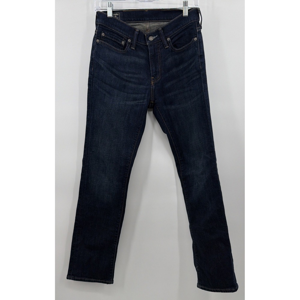 Abercrombie Fitch‎ Jeans Mens 28X30 Blue Kennan Straight Stretch Dark Denim